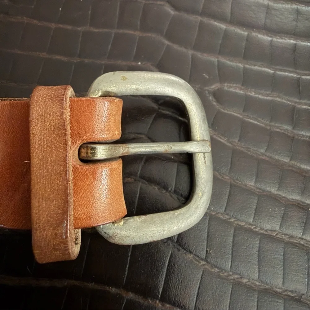 Vintage Erickson Hand-Tooled Leather Western Belt • Horse Motif Size 24